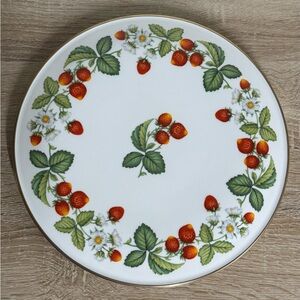 Royal Worcester Strawberry’s Large Cake Plate 11” Fine Bona China